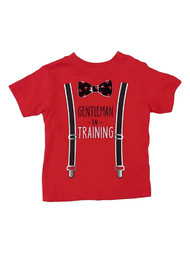 Infant & Toddler Red Gentleman In Training Tee Shirt Valentines Day T-shirt