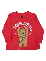 Star Wars Infant & Toddler Boys I Chews U Valentines Day Long Sleeve T-Shirt