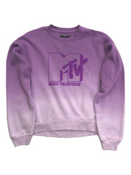 MTV Womens (Juniors) Purple Music Television Sweatshirt Sweat Shirt