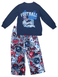 Joe Boxer Boys Football Pacific League Navy Blue 2 Piece Pajama PJ Set