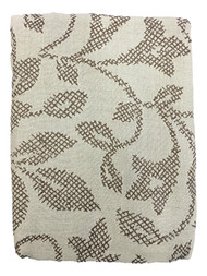 Food Network Brown Boxwood Leaf Tablecloth, Fabric Table Cloth 70 Round