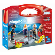 Playmobil Fire Rescue Carry Case with Fireman Figures Playset #5651 - 36 Piece