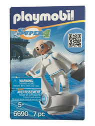 Playmobil Super 4 Technopolis Dr X Figure Playset, #6690 7 Pieces