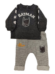 Infant Boys Batman Gray Long Sleeve Shirt & Jogger Pants Outfit