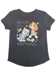 Paw Patrol Toddler Girls Gray Glitter We Can Do Anything T-Shirt Skye Shirt