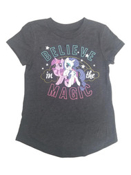 My Little Pony Girls Gray Believe In Magic Short Sleeve T-Shirt Tee Shirt