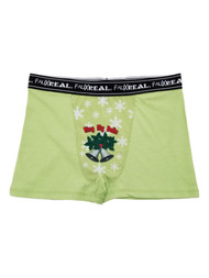 Faux Real Mens Green Ring My Bells Mistletoe Christmas Underwear Boxer Briefs