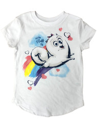 Secret Life of Pets Girls Let The Fluffy Fly Short Sleeve T-Shirt Tee Shirt