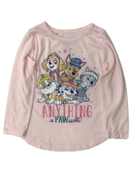 Paw Patrol Toddler Girls Pink Puppy Anything is Pawssible T-Shirt Tee Shirt