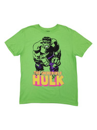 Marvel Mens Green The Incredible Hulk Superhero Tee Short Sleeve T-Shirt