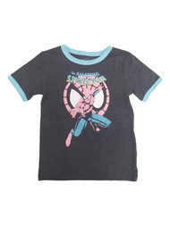 Amazing Spiderman Girls Gray Spider-Man Short Sleeve T-Shirt Tee Shirt