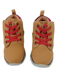 Toddler Boys Tan & Read Plaid Work & Hiking Boots Shoes
