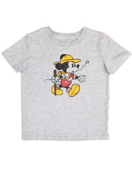 Disney Boys Distressed Gray Short Sleeve Mickey Mouse T-Shirt Tee Shirt