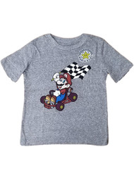 Mario Kart Boys Gray Short Sleeve T-Shirt Tee Shirt 6