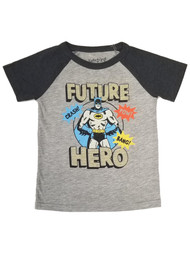 Batman Toddler Boys Gray Future Hero Short Sleeve T-Shirt Superhero Tee Shirt