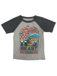 Hot Wheels Boys Gray Short Sleeve Beast Zone Car T-Shirt Tee Shirt