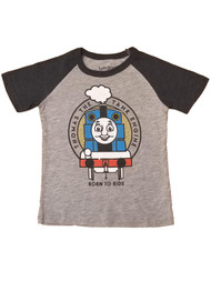 Thomas The Tank Engine Toddler Boys Gray T-Shirt Born To Ride Tee Shirt