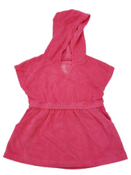Toddler Girls Pink Hooded Hoodie Terry Swim Swimming Suit Cover Up Dress 3T