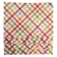 Autumn Gingham Check Harvest Print Placemat Set Of 4, Earth Tones Placemats