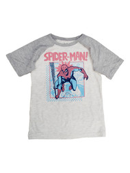Spider-Man Boys Ivory & Gray Short Sleeve Spider Man Tee Shirt T-Shirt