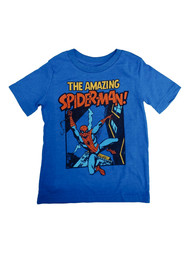 Amazing Spider-Man Boys Blue Short Sleeve Spider Man Tee Shirt T-Shirt