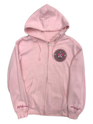 Womens Pink Fight For A Cure Hoodie Sweatshirt Breast Cancer Sweat Shirt Medium