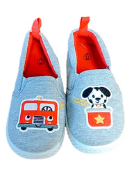 Infant & Toddler Boys Gray Fire Truck Dalmatian Puppy Dog Sneaker Casual Shoes