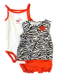 Infant Girls Black White Red Tiger Animal Outfit 3 Piece Zebra Outfit 3m