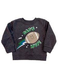 Infant Boys Charcoal Gray Dads Football MVP Sports Sweatshirt Top Shirt