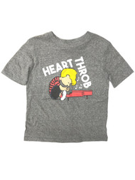 Peanuts Boys Short Sleeve Gray Schroeder Heart Throb T-Shirt Tee Shirt