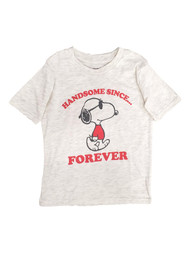 Peanuts Boys Short Sleeve Gray Snoopy Dog Handsome T-Shirt Tee Shirt
