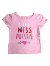 Infant & Toddler Girls Pink & Red Little Miss Valentine T-Shirt Tee Shirt