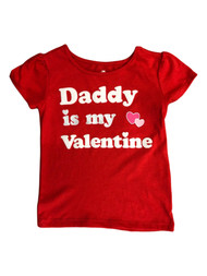 Infant & Toddler Girls Red Daddy is My Valentine T-Shirt Tee Shirt