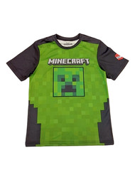 Minecraft Boys Green Creeper TNT Video Game Athletic T-Shirt Tee Shirt