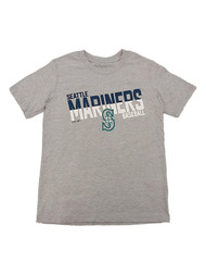 Boys Gray MLB Authentic T-Shirt Seattle Mariners Baseball Tee Shirt
