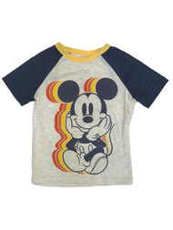 Disney Boys Short Sleeve Smiley Mickey Mouse T-Shirt Tee Shirt