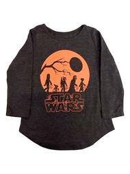 Star Wars Girls Chewbacca & Yoda Silhouette Halloween Long Sleeve T-Shirt