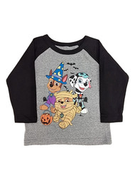 Paw Patrol Toddler Boys Gray Puppy Dog Chase Long Sleeve Halloween T-Shirt