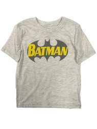 Batman Toddler Boys Gray & Yellow T-Shirt Superhero Tee Shirt