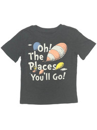 Dr Seuss Toddler Boys Gray Oh The Places You'll Go T-Shirt Tee Shirt