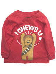 Star Wars Infant & Toddler Boys I Chews U Valentine Day Chewbacca T-Shirt