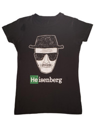 Womens Breaking Bad Black Heisenberg Walter Cotton T-Shirt Tee Shirt