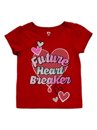 Toddler Girls Red Heart Future Heart Breaker Valentine T-Shirt Tee Shirt 2T