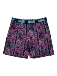 Black Panther Mens Black & Purple Tribal Jam Short Sleep Short Lounge Shorts