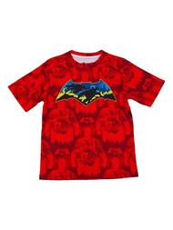 DC Boys red Batman VS Superman Athletic T-Shirt Superhero Tee Shirt Medium (8)