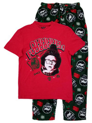 A Christmas Story Mens 2pc Red Ralphie Oh Fudge Sleepwear Pajama Set Medium