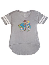 Disney Junior Womens Toy Story 4 Gang Woody Buzz Grey T-Shirt Top