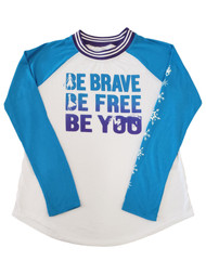 Disney Frozen Junior Womens Be Brave... Long Sleeve T-Shirt Tee Shirt M(7-9)