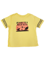 Junior Womens Disney Lion King Hakuna Matata Yellow T-Shirt Tee Top Shirt