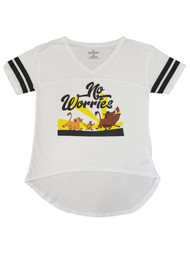 Junior Womens Disney Lion King No Worries White T-Shirt Tee Top Shirt